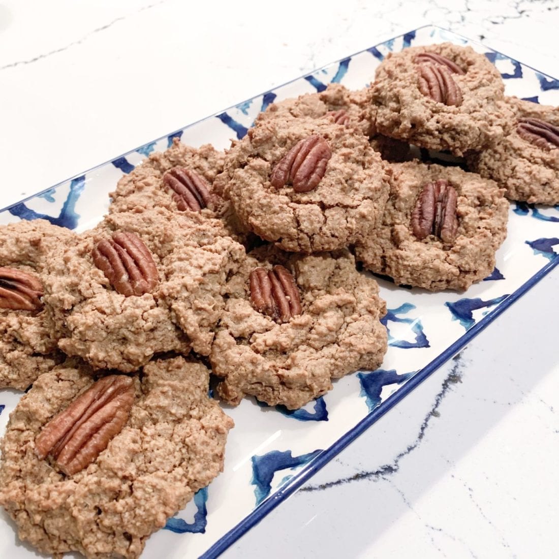 Gluten-Free Vegan Chai Pecan Cookies on a plate.