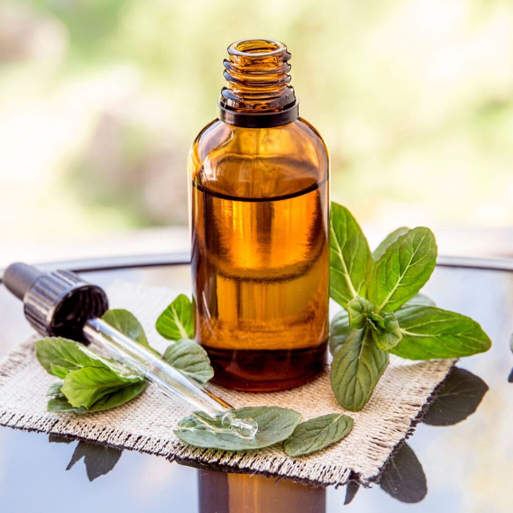 a bottle of essential oil natural tick repellant for prevention